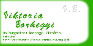 viktoria borhegyi business card